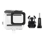 PULUZ per GoPro HERO (2018) / HERO7 Black /6 /5 Custodia subacquea impermeabile da 60 m Custodia protettiva per immersione con fibbia Supporto di base e vite, For HERO5