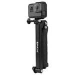 PULUZ Treppiede pieghevole con impugnatura a 3 vie Monopiede con estensione selfie-stick per GoPro, Insta360 ONE R, DJI Osmo Action e altre action camera, Lunghezza: 20-58 cm, Length: 20-58cm, Length: 20-58cm(AE)