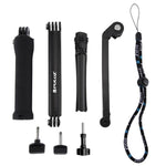 PULUZ Treppiede pieghevole con impugnatura a 3 vie Monopiede con estensione selfie-stick per GoPro, Insta360 ONE R, DJI Osmo Action e altre action camera, Lunghezza: 20-58 cm, Length: 20-58cm, Length: 20-58cm(AE)