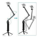 PULUZ Treppiede pieghevole con impugnatura a 3 vie Monopiede con estensione selfie-stick per GoPro, Insta360 ONE R, DJI Osmo Action e altre action camera, Lunghezza: 20-58 cm, Length: 20-58cm, Length: 20-58cm(AE)