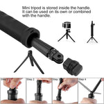 PULUZ Treppiede pieghevole con impugnatura a 3 vie Monopiede con estensione selfie-stick per GoPro, Insta360 ONE R, DJI Osmo Action e altre action camera, Lunghezza: 20-58 cm, Length: 20-58cm, Length: 20-58cm(AE)