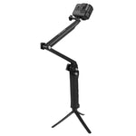 PULUZ Treppiede pieghevole con impugnatura a 3 vie Monopiede con estensione selfie-stick per GoPro, Insta360 ONE R, DJI Osmo Action e altre action camera, Lunghezza: 20-58 cm, Length: 20-58cm, Length: 20-58cm(AE)