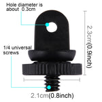 PULUZ Mini formato 1/4 pollici vite adattatore per treppiede per GoPro Hero11 nero / HERO10 nero /9 nero /8 nero /7 /6 /5 /5 sessione /4 sessione /4 /3+ /3 /2 /1, DJIOsmo Action e altre action camera, foro per vite diametro 3,9 mm, diametro 2,2 cm     ...