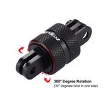 PULUZ Supporto per treppiede con braccio di estensione girevole CNC con rotazione a 360 gradi per GoPro Hero11 Nero / HERO10 Nero /9 Nero /8 Nero /7 /6 /5 /5 Sessione /4 Sessione /4 /3+ /3 /2 /1, DJI OsmoAzione e altre action cam, Extension Adapter