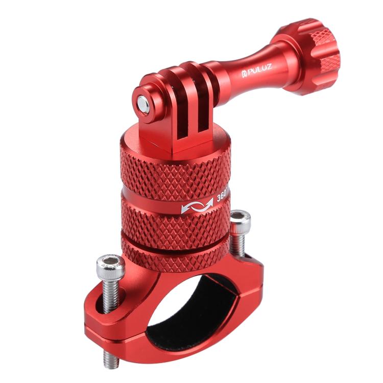 PULUZ Supporto adattatore per manubrio in alluminio per bici con rotazione a 360 gradi con vite per GoPro Hero11 nero / HERO10 nero /9 nero /8 nero /7 /6 /5 /5 sessione /4 sessione /4 /3+ /3 /2 /1, DJI OsmoAzione e altre action cam, AE Stock (Blue)    ...