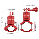 PULUZ Supporto adattatore per manubrio in alluminio per bici con rotazione a 360 gradi con vite per GoPro Hero11 nero / HERO10 nero /9 nero /8 nero /7 /6 /5 /5 sessione /4 sessione /4 /3+ /3 /2 /1, DJI OsmoAzione e altre action cam, AE Stock (Blue)    ...