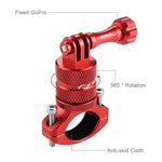 PULUZ Supporto adattatore per manubrio in alluminio per bici con rotazione a 360 gradi con vite per GoPro Hero11 nero / HERO10 nero /9 nero /8 nero /7 /6 /5 /5 sessione /4 sessione /4 /3+ /3 /2 /1, DJI OsmoAzione e altre action cam, AE Stock (Blue)    ...
