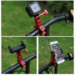 PULUZ Supporto adattatore per manubrio in alluminio per bici con rotazione a 360 gradi con vite per GoPro Hero11 nero / HERO10 nero /9 nero /8 nero /7 /6 /5 /5 sessione /4 sessione /4 /3+ /3 /2 /1, DJI OsmoAzione e altre action cam, AE Stock (Blue)    ...