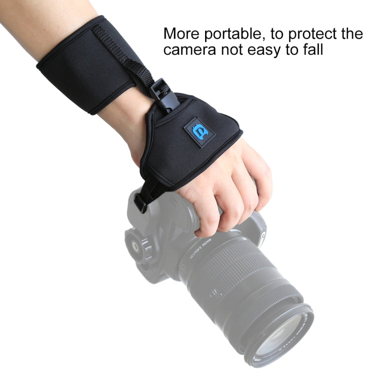 PULUZ Morbido cinturino da polso in neoprene con impugnatura a mano con piastra in plastica a vite da 1/4 di pollice per fotocamere SLR / DSLR, Wrist Strap