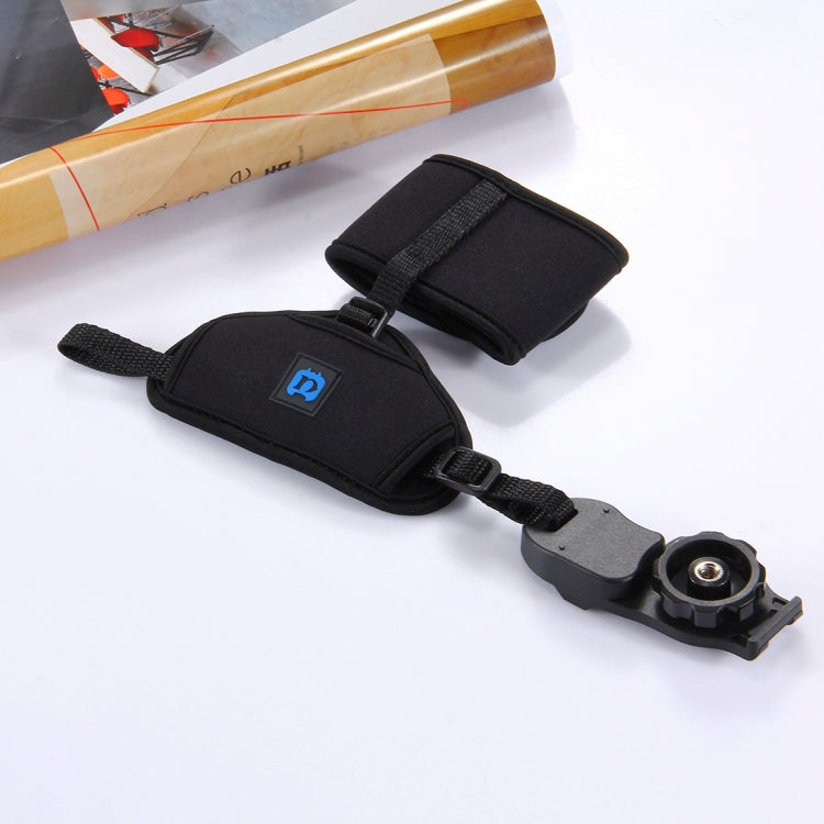 PULUZ Morbido cinturino da polso in neoprene con impugnatura a mano con piastra in plastica a vite da 1/4 di pollice per fotocamere SLR / DSLR, Wrist Strap