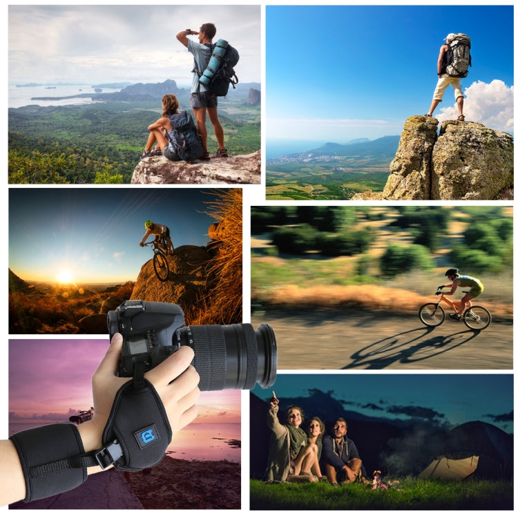 PULUZ Morbido cinturino da polso in neoprene con impugnatura a mano con piastra in plastica a vite da 1/4 di pollice per fotocamere SLR / DSLR, Wrist Strap