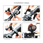 PULUZ Supporto adattatore per manubrio in alluminio per bici con rotazione a 360 gradi con vite per GoPro Hero11 nero / HERO10 nero /9 nero /8 nero /7 /6 /5 /5 sessione /4 sessione /4 /3+ /3 /2 /1, DJI OsmoAzione e altre action cam                     ...