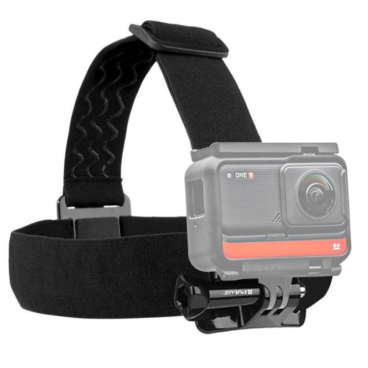 PULUZ Cintura di montaggio elastica Cinghia per la testa regolabile per GoPro, Insta360 ONE R, DJI Osmo Action e altre action camera, Head Strap