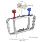 PULUZ Doppio braccio per luce subacquea portatile CNC in alluminio con cordino per GoPro Hero11 Black / HERO10 Black / HERO9 Black /HERO8 / HERO7 /6 /5 /5 Session /4 Session /4 /3+ /3 /2 /1, Insta360 ONE R, DJI Osmo Action e altre action camera        ...