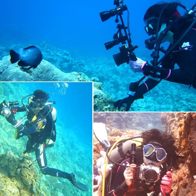 Adattatore a sfera in alluminio con vite 1/4" per action cam