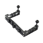 PULUZ Supporto per lampada da immersione doppio regolabile in alluminio CNC per GoPro Hero11 Black / HERO10 Black / HERO9 Black /HERO8 / HERO7 /6 /5 /5 Session /4 Session /4 /3+ /3 /2 /1, Insta360 ONER, DJI Osmo Action e altre action camera            ...