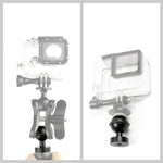 Adattatore testa a sfera in alluminio per action camera