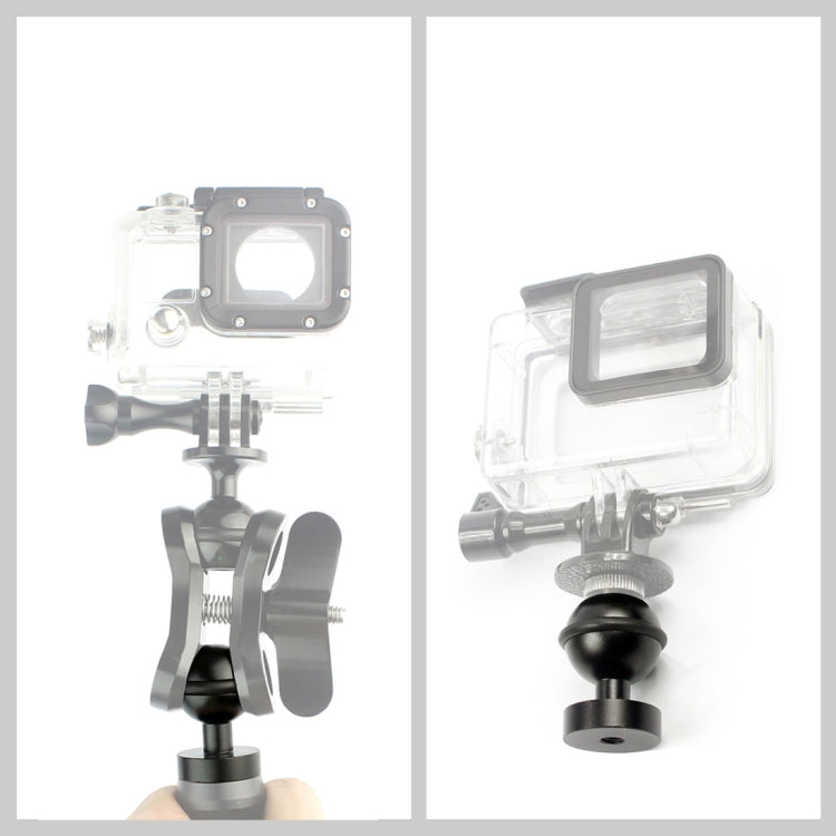 Adattatore testa a sfera in alluminio per action camera