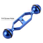 PULUZ Braccio a doppia sfera in lega di alluminio da 5,0 pollici 12,6 cm, diametro sfera: 25 mm, 5.0 inch (Black), 5.0 inch (Blue), 5.0 inch (Red)