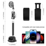 PULUZ Supporto magnetico per tablet, supporto per braccio a ventosa per auto, con morsetto per telefono, Car Suction Cup Arm