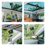 PULUZ Supporto magnetico per tablet, supporto per braccio a ventosa per auto, con morsetto per telefono, Car Suction Cup Arm