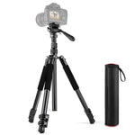 Treppiede video professionale PULUZ da 1,6 m con chiusura reversibile e testa a frizione fluida., 1.6m Reverse-Folding