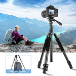 Treppiede video professionale PULUZ da 1,6 m con chiusura reversibile e testa a frizione fluida., 1.6m Reverse-Folding