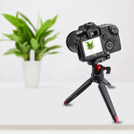 PULUZ Mini treppiede da tavolo tascabile in metallo con testa a sfera a 360 gradi per DSLR e fotocamere digitali, altezza regolabile: 11-21 cm, Desktop Tripod with Head, Tripod with Head(AE)