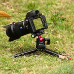 PULUZ Mini treppiede da tavolo tascabile in metallo con testa a sfera a 360 gradi per DSLR e fotocamere digitali, altezza regolabile: 11-21 cm, Desktop Tripod with Head, Tripod with Head(AE)