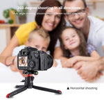 PULUZ Mini treppiede da tavolo tascabile in metallo con testa a sfera a 360 gradi per DSLR e fotocamere digitali, altezza regolabile: 11-21 cm, Desktop Tripod with Head, Tripod with Head(AE)