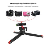 PULUZ Mini treppiede da tavolo tascabile in metallo con testa a sfera a 360 gradi per DSLR e fotocamere digitali, altezza regolabile: 11-21 cm, Desktop Tripod with Head, Tripod with Head(AE)