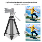 Treppiede professionale in lega di alluminio per videocamera resistente, Tripod