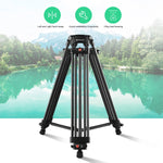 Treppiede professionale in lega di alluminio per videocamera resistente, Tripod