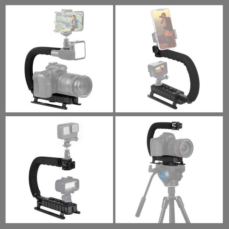 Stabilizzatore per staffa DV portatile portatile a forma di U/C per tutte le fotocamere reflex e fotocamere DV domestiche, C-Shaped Bracket(AE), C-Shaped Bracket