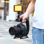 Stabilizzatore per staffa DV portatile portatile a forma di U/C per tutte le fotocamere reflex e fotocamere DV domestiche, C-Shaped Bracket(AE), C-Shaped Bracket