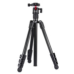 PULUZ Gambe pieghevoli a 4 sezioni Supporto per treppiede in metallo con testa a sfera a 360 gradi per DSLR e fotocamera digitale, altezza regolabile: 42-130 cm, Adjustable Height: 42-130cm