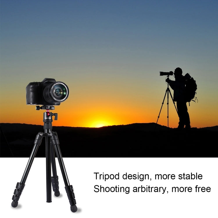 PULUZ Gambe pieghevoli a 4 sezioni Supporto per treppiede in metallo con testa a sfera a 360 gradi per DSLR e fotocamera digitale, altezza regolabile: 42-130 cm, Adjustable Height: 42-130cm