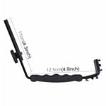 Supporto per impugnatura portatile con staffa a forma di L PULUZ con supporti per pattino freddo a doppio lato per flash video, fotocamera DSLR, Bracket