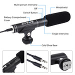 Microfono condensatore shotgun con cavo audio 3,5 mm