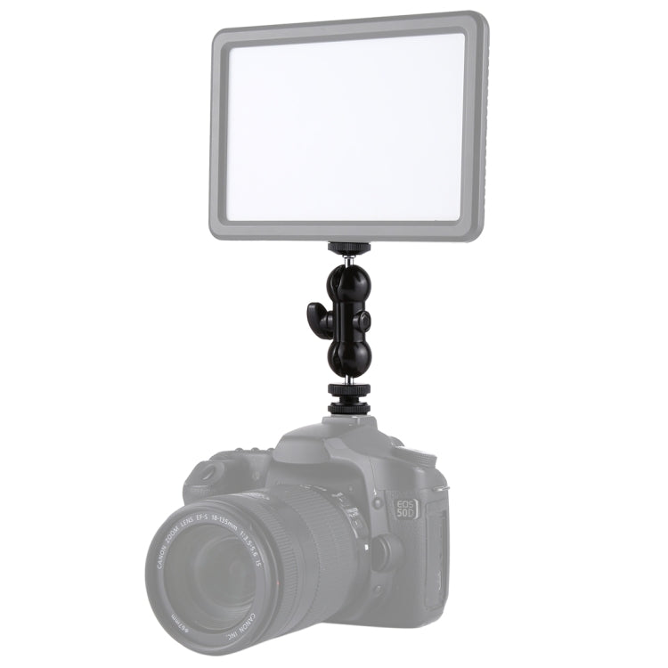 PULUZ Flash Hot Shoe Testa a sfera girevole Vite per treppiede da 1/4 di pollice Braccio magico con blocco, Magic Arm