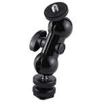PULUZ Flash Hot Shoe Testa a sfera girevole Vite per treppiede da 1/4 di pollice Braccio magico con blocco, Magic Arm