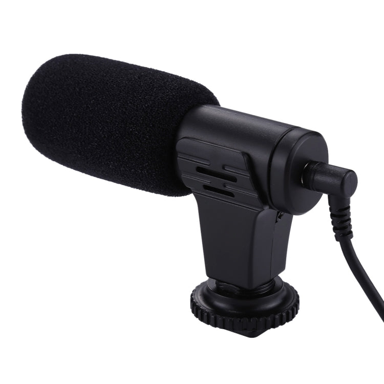 PULUZ Microfono professionale per interviste audio stereo da 3,5 mm per registrazione Vlogging per videocamera DSLR e DV, smartphone, Mini Microphone(AE), Mini Microphone