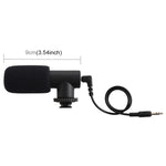 Microfono stereo 3,5 mm per interviste e vlogging