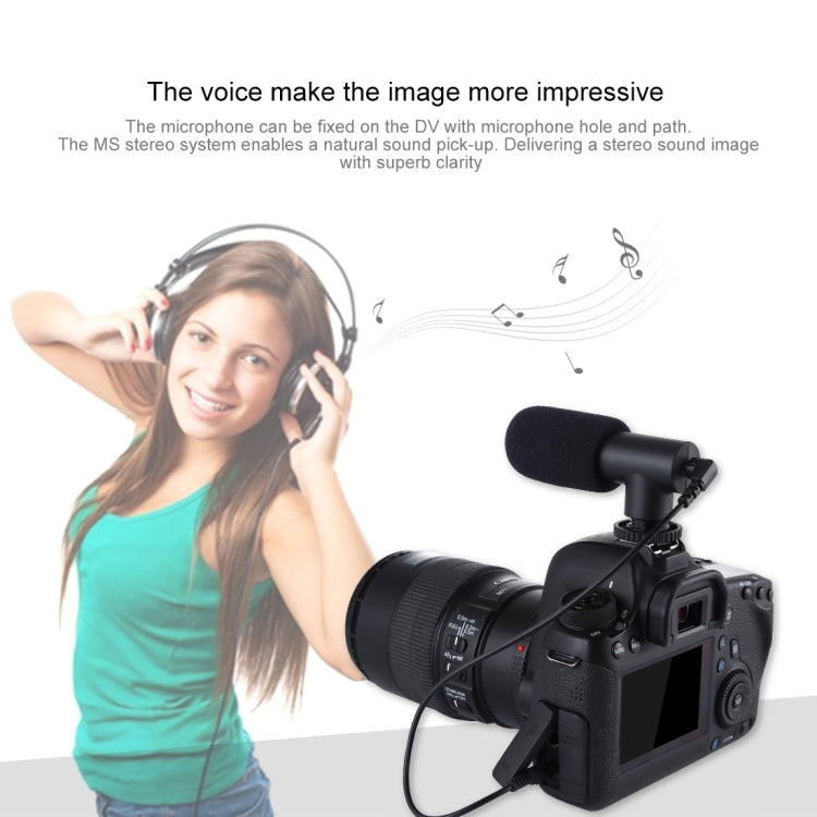 Microfono stereo 3,5 mm per interviste e vlogging