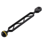 PULUZ Braccio sferico in lega di alluminio da 8 pollici 20,3 cm per torcia subacquea/luce video, diametro sfera: 2,5 cm, 8 inch Single Ball
