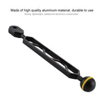 PULUZ Braccio sferico in lega di alluminio da 8 pollici 20,3 cm per torcia subacquea/luce video, diametro sfera: 2,5 cm, 8 inch Single Ball