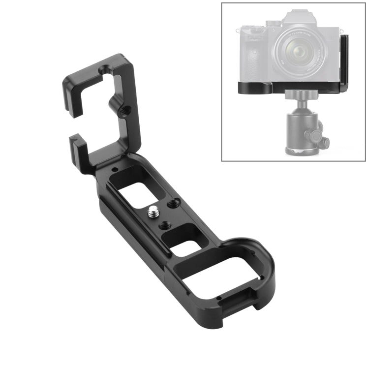 PULUZ Supporto base per staffa per piastra a sgancio rapido verticale da 1/4 pollici per Sony A7R / A7 / A7S, For Sony A7R (Black), For Sony A7R (Red)