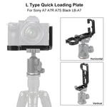 PULUZ Supporto base per staffa per piastra a sgancio rapido verticale da 1/4 pollici per Sony A7R / A7 / A7S, For Sony A7R (Black), For Sony A7R (Red)