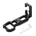 PULUZ Supporto base per staffa per piastra a sgancio rapido verticale da 1/4 pollici per Sony A7R / A7 / A7S, For Sony A7R (Black), For Sony A7R (Red)