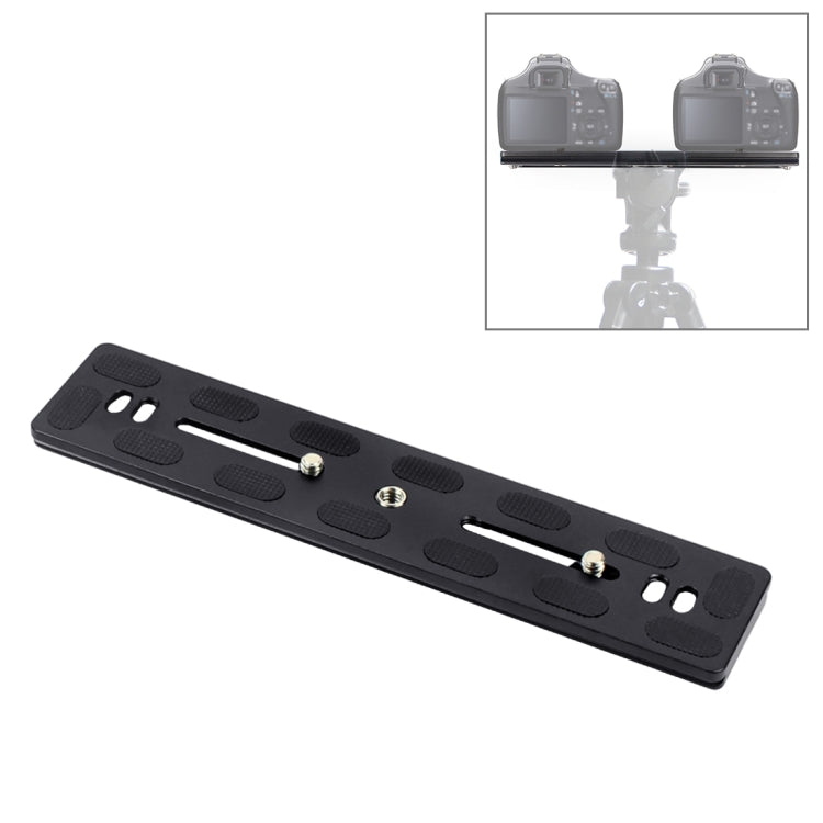 PULUZ 200mm Lunghezza PU-200 Piastra a Sgancio Rapido in Lega di Alluminio-Magnesio Morsetto QR per Testa a Sfera Treppiede Benro B3 / J2 /J3